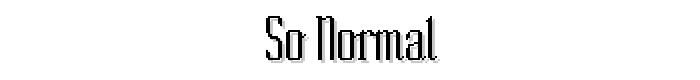 So Normal font